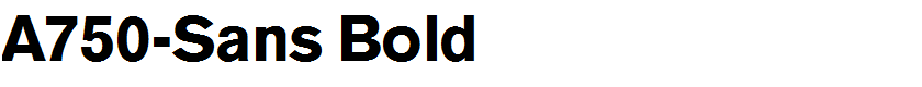 A750-Sans Bold