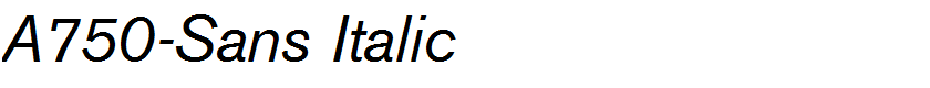 A750-Sans Italic