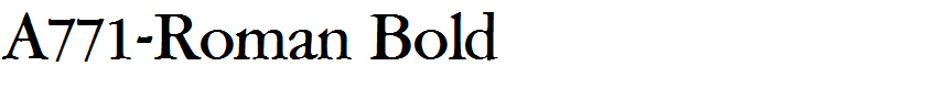 A771-Roman Bold