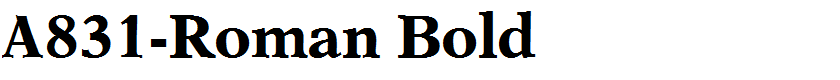 A831-Roman Bold
