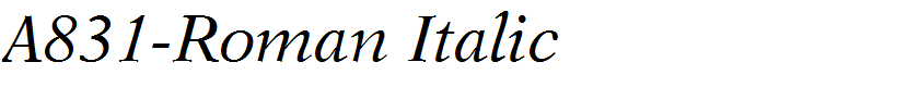 A831-Roman Italic
