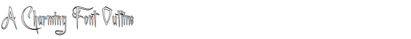 A Charming Font Outline