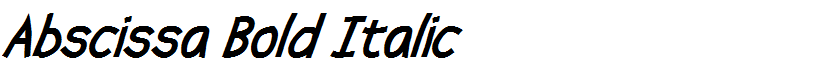 Abscissa Bold Italic