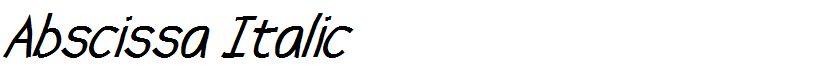 Abscissa Italic