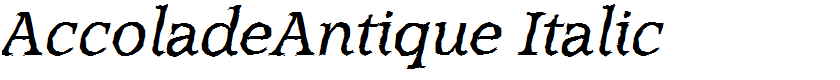 AccoladeAntique Italic