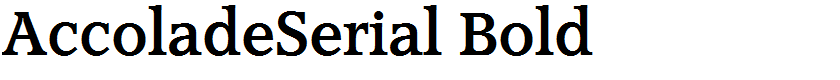 AccoladeSerial Bold