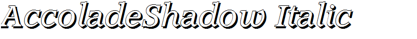 AccoladeShadow Italic