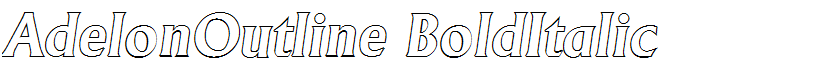 AdelonOutline BoldItalic