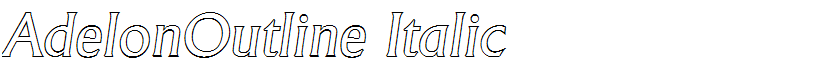 AdelonOutline Italic