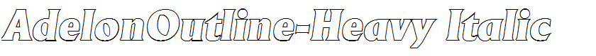 AdelonOutline-Heavy Italic