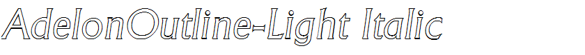 AdelonOutline-Light Italic