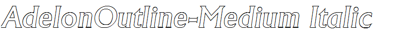 AdelonOutline-Medium Italic