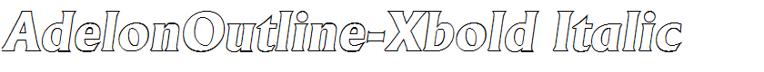 AdelonOutline-Xbold Italic