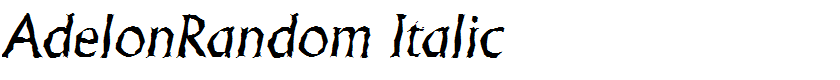 AdelonRandom Italic