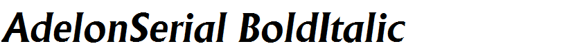 AdelonSerial BoldItalic