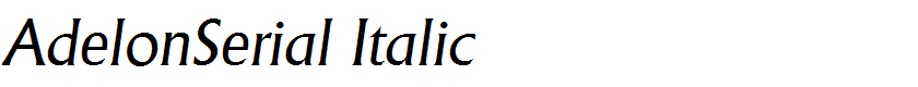 AdelonSerial Italic