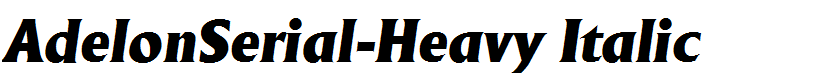 AdelonSerial-Heavy Italic