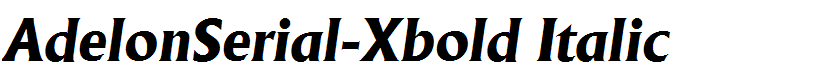 AdelonSerial-Xbold Italic
