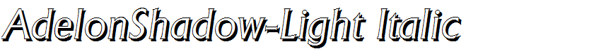 AdelonShadow-Light Italic