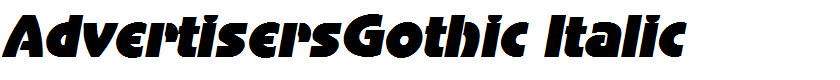AdvertisersGothic Italic