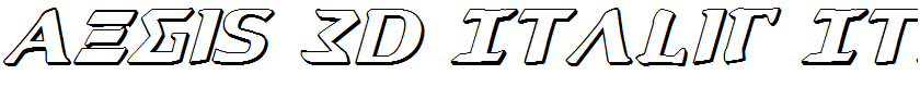 Aegis 3D Italic Italic
