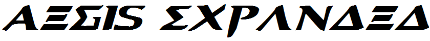Aegis Expanded Italic Expanded Italic