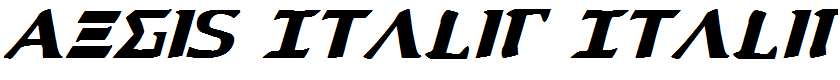 Aegis Italic Italic