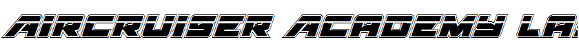 Aircruiser Academy Laser Italic Italic