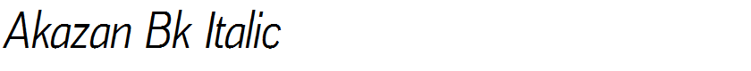 Akazan Bk Italic