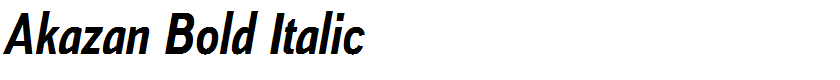 Akazan Bold Italic