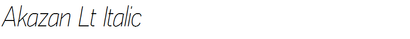 Akazan Lt Italic