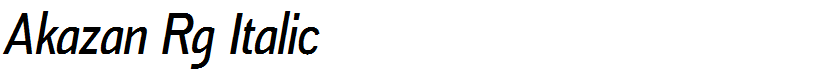 Akazan Rg Italic