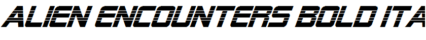 Alien Encounters Bold Italic