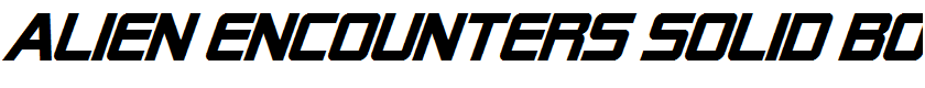 Alien Encounters Solid Bold Italic