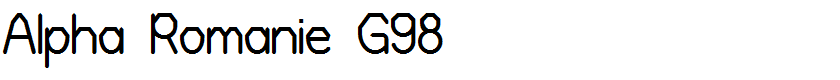 Alpha Romanie G98