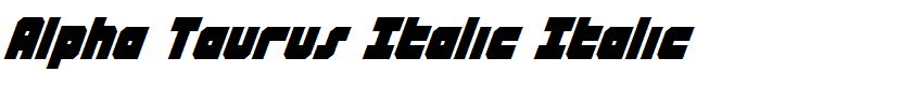 Alpha Taurus Italic Italic