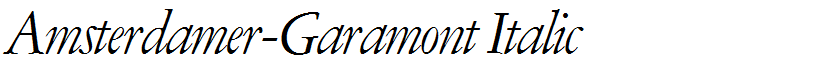 Amsterdamer-Garamont Italic