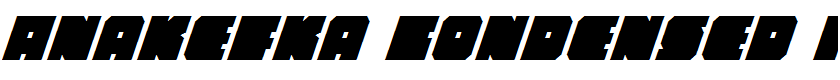 Anakefka Condensed Italic Condensed Italic