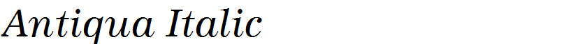 Antiqua Italic