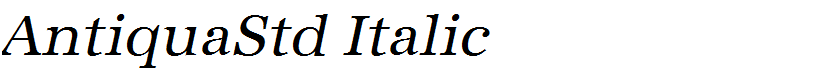 AntiquaStd Italic
