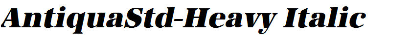 AntiquaStd-Heavy Italic