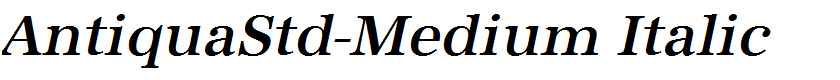 AntiquaStd-Medium Italic