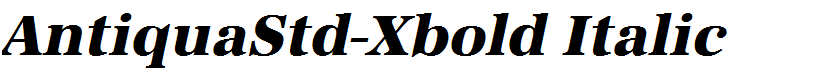AntiquaStd-Xbold Italic