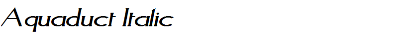 Aquaduct Italic