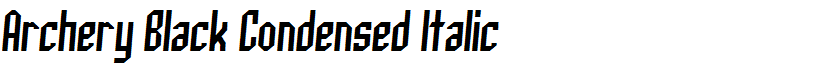 Archery Black Condensed Italic