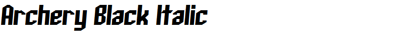 Archery Black Italic