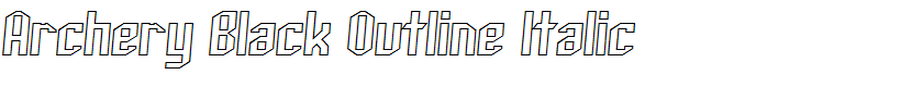 Archery Black Outline Italic