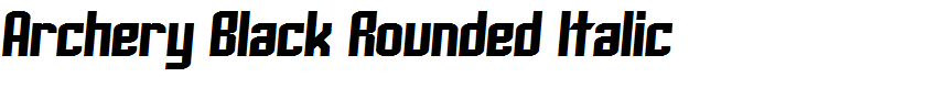 Archery Black Rounded Italic