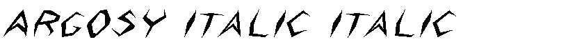 Argosy Italic Italic