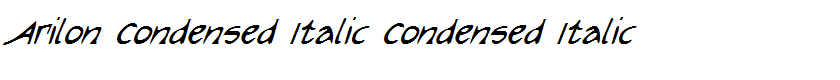 Arilon Condensed Italic Condensed Italic